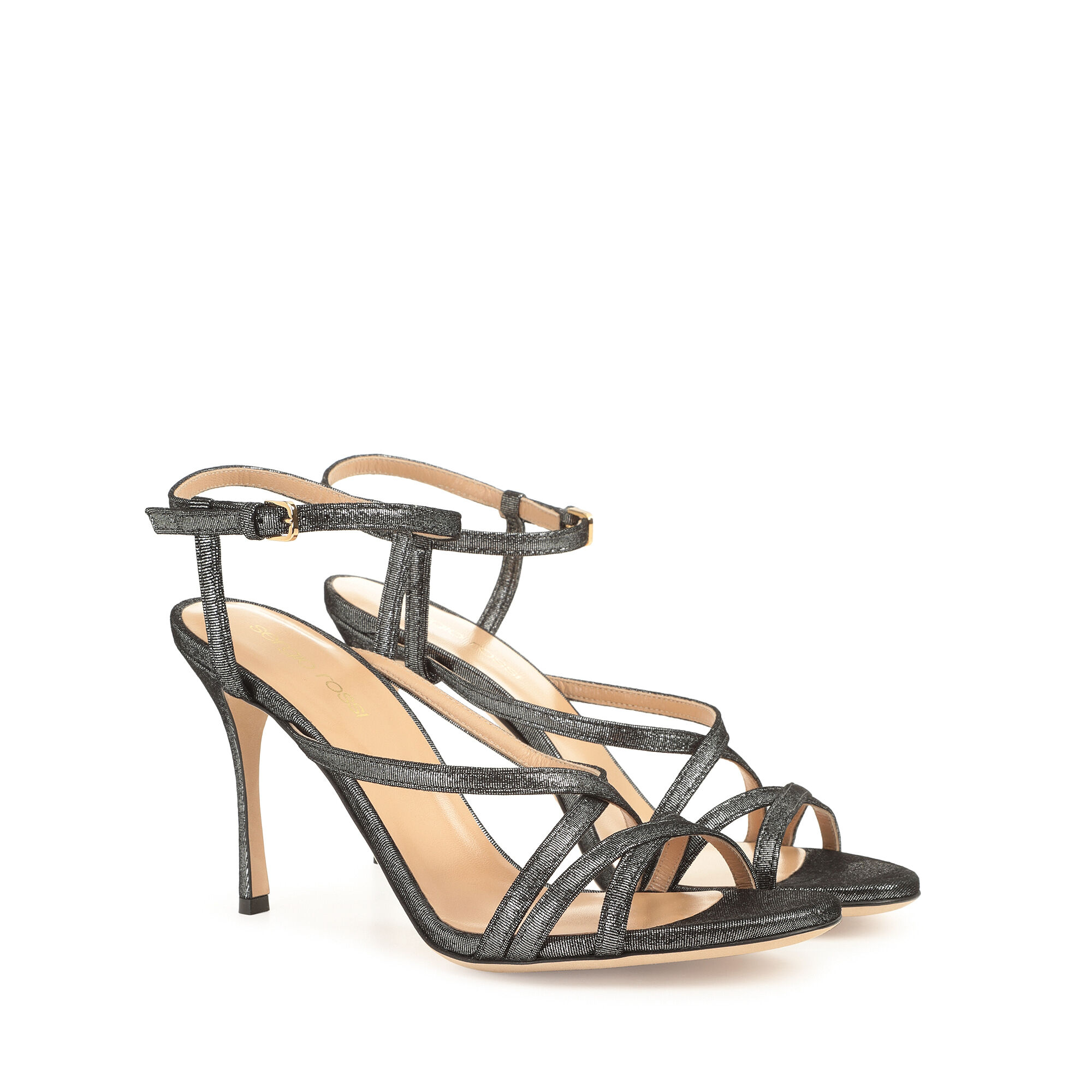 Sandals Grey High heel 90mm Bon Ton Sergio Rossi