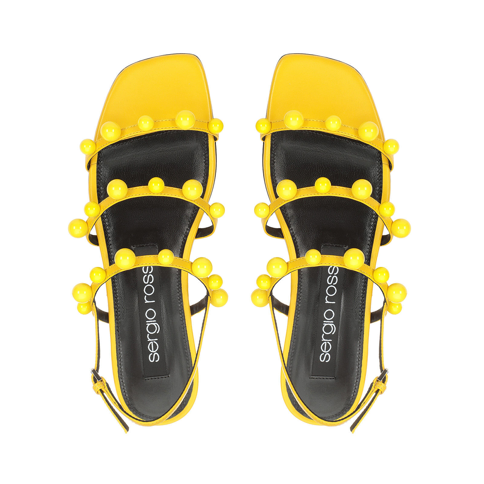 Sandals Yellow Low heel: 15mm, sr Chupetas - Sandals Mimosa