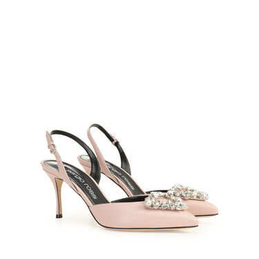 Chaussures à bride arrière Rose Talon moyen: 75mm, sr Godiva Precious - Slingbacks Petalo 2