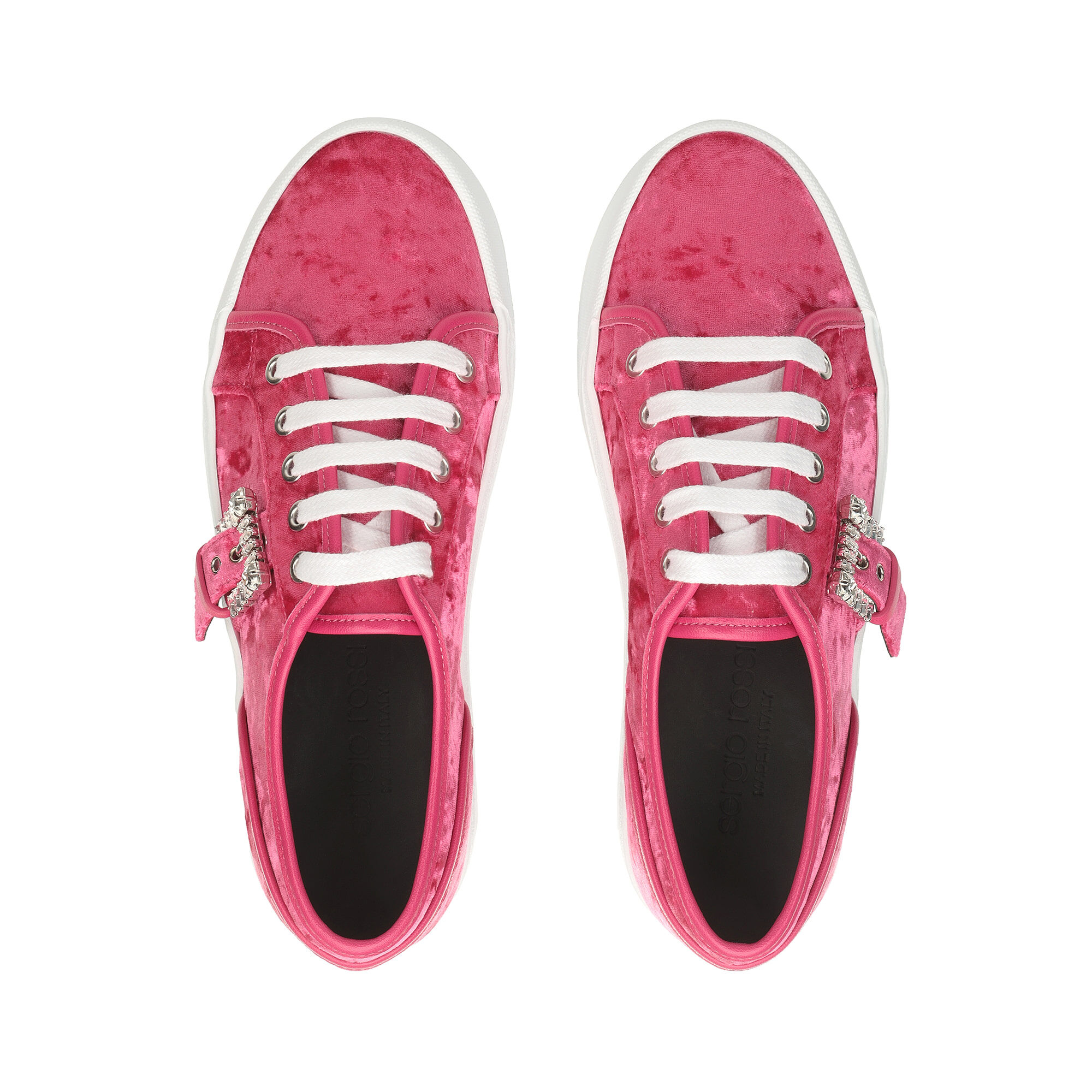 Sneakers Pink Flat: 5mm, sr Twenty Buckle - Sneakers Fuxia | Sergio Rossi