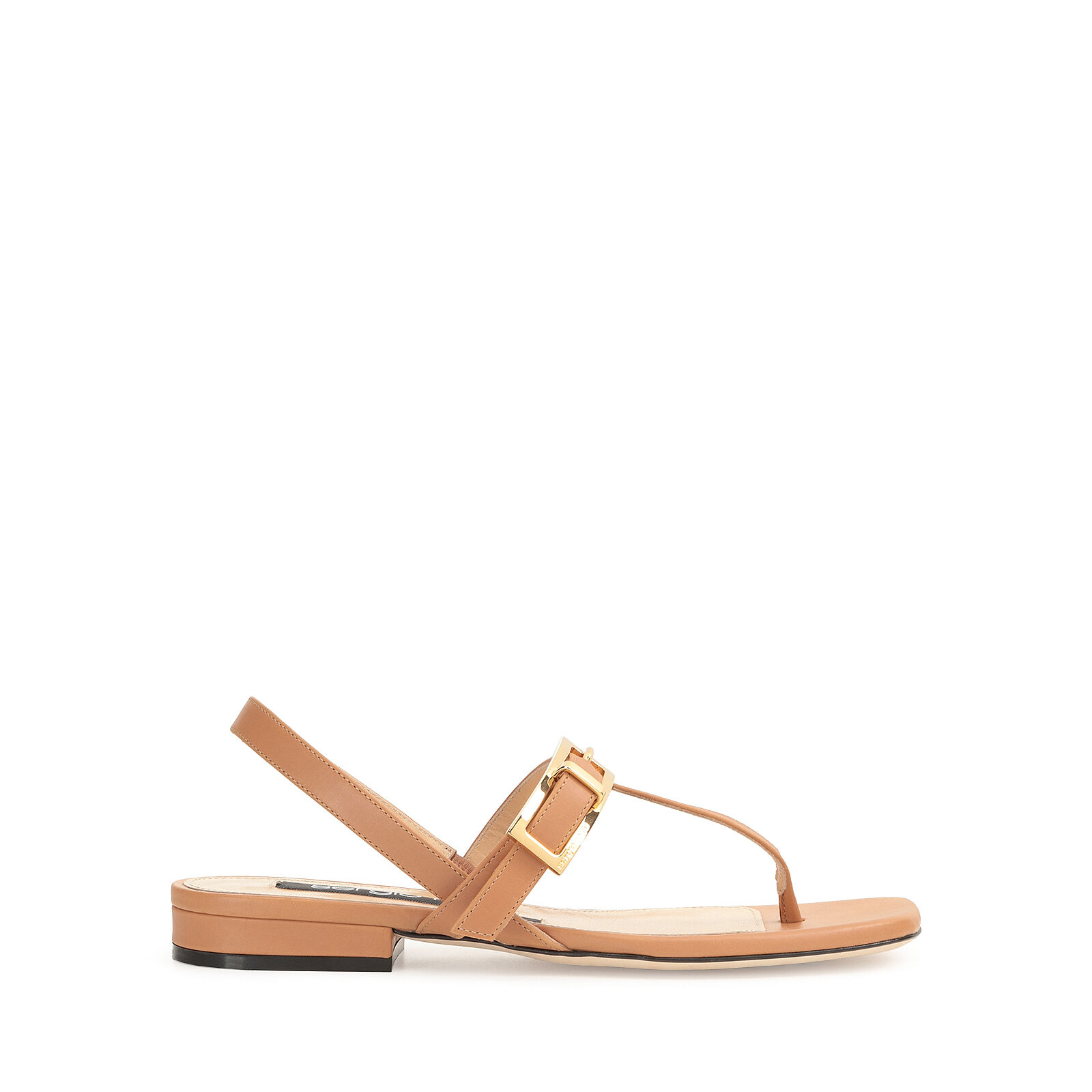 Sandals Brown Low heel: 15mm, sr Nora | Sergio Rossi