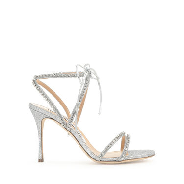 Sandals Grey High heel: 90mm, Godiva Bridal - Sandals Argento 2
