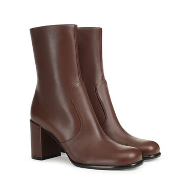 Bottines Marron Talon moyen: 75mm, sr Aden  - Booties Cocoa 2