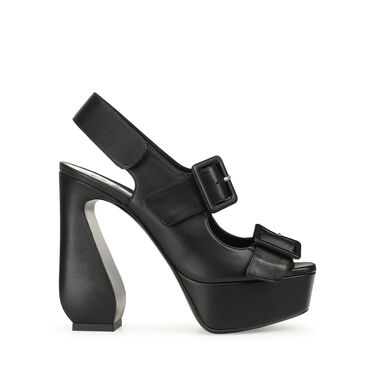 Sandals Black High heel: 90mm, SI ROSSI - Sandals Black 2