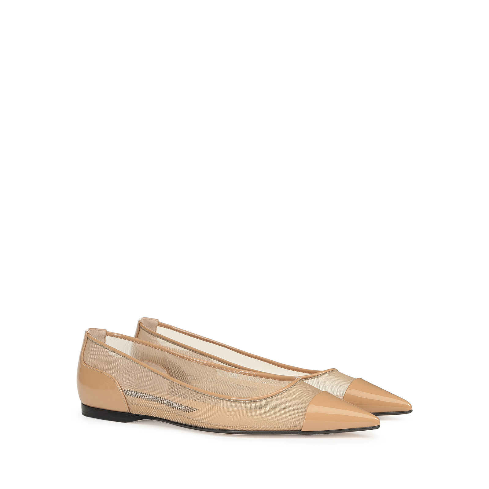 Ballet flats and loafers Nude Heel height: 10mm, Godiva