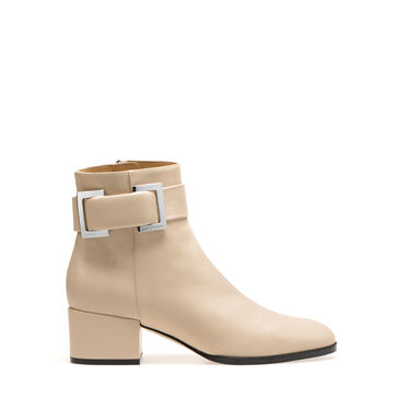 Booties Beige Low heel: 45mm, sr Prince - Booties Chalk 2