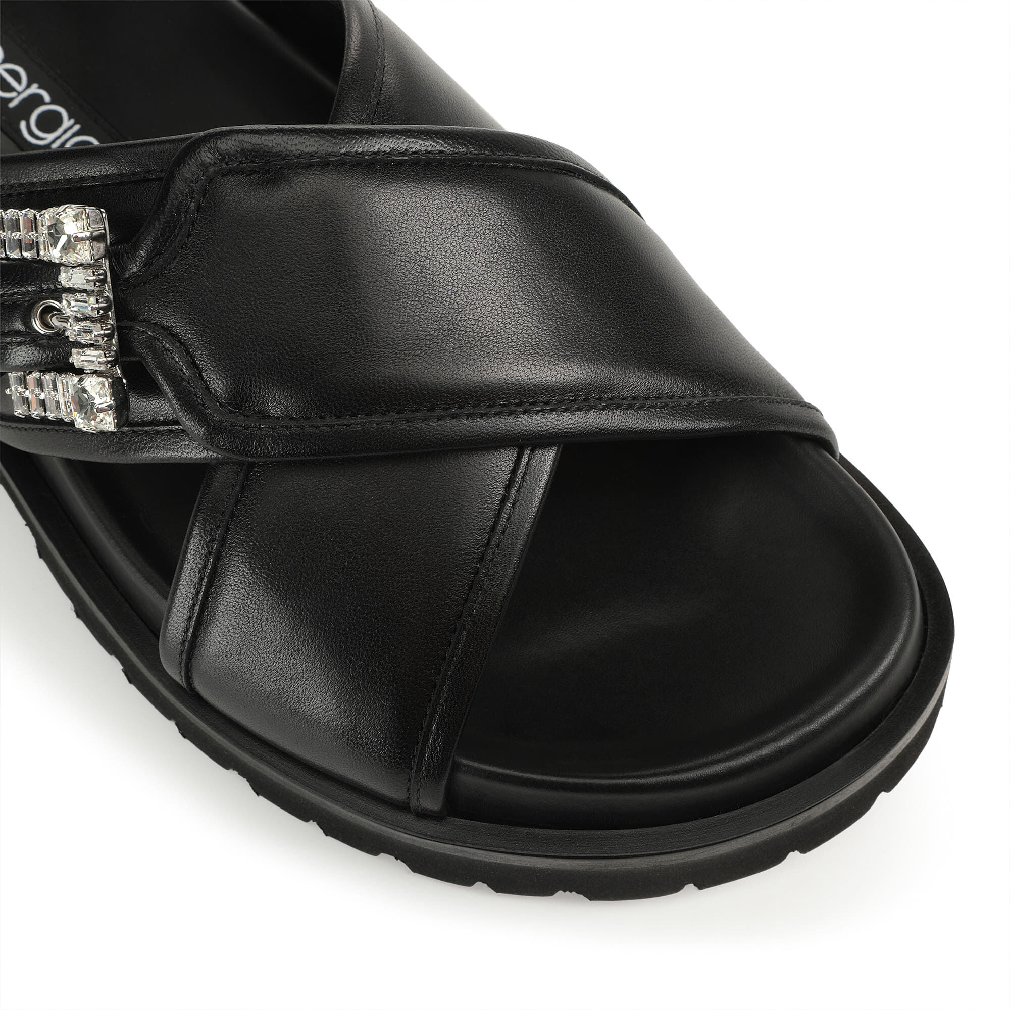 サンダル ブラック フラット, sr Twenty Buckle - Flat sandals