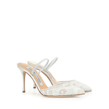 Slingbacks White High heel: 90mm, Godiva Bridal - Slingbacks White 2