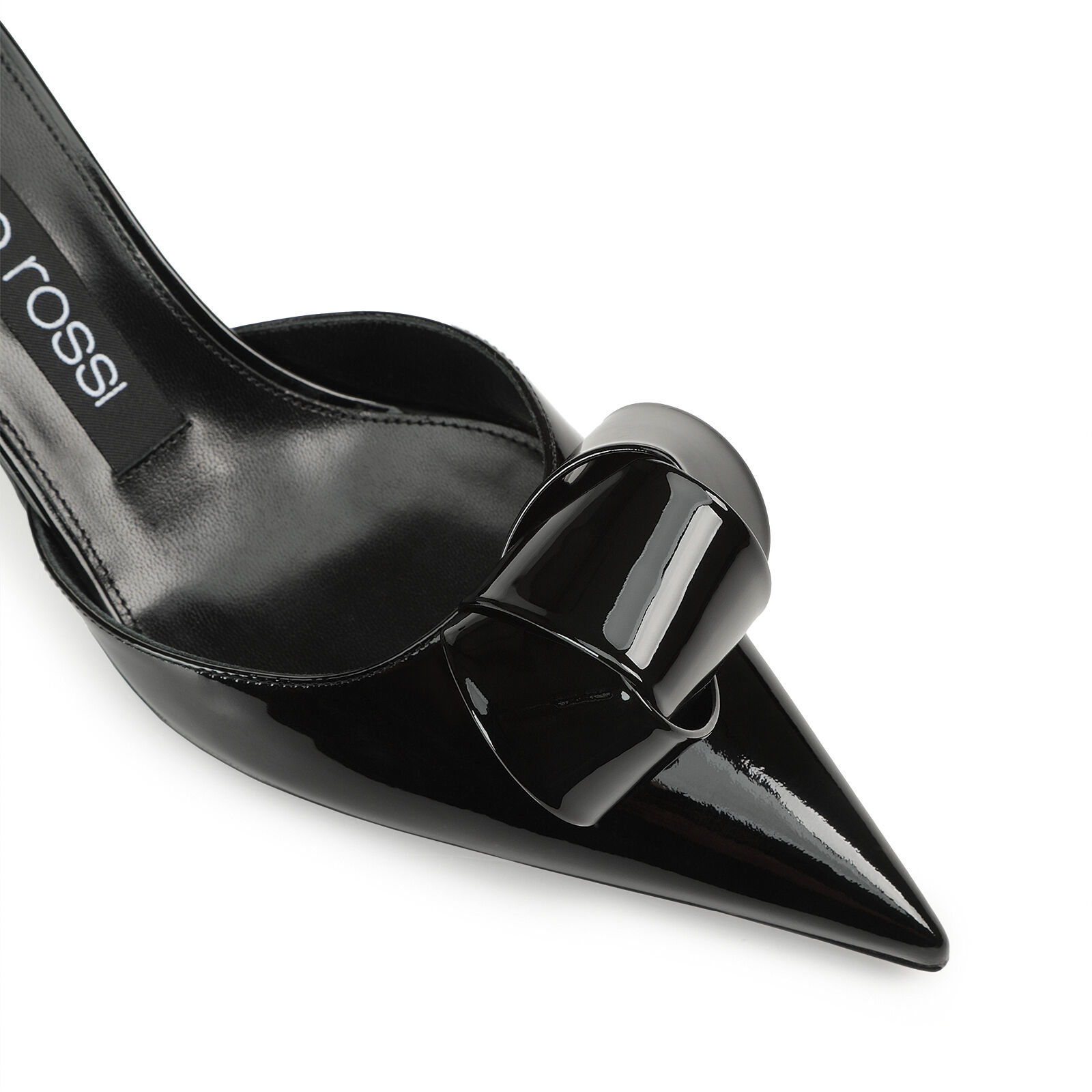 Black patent leather heels top