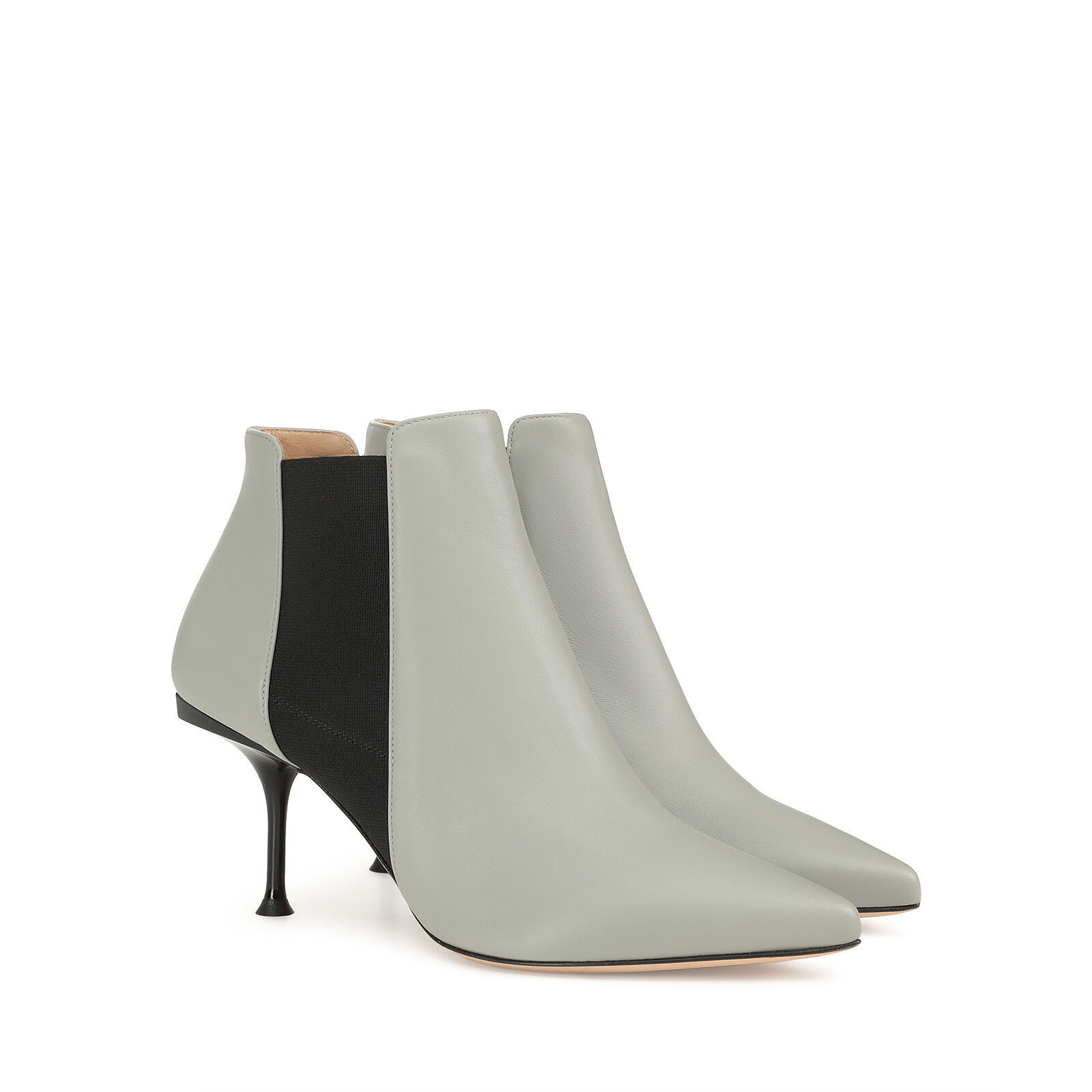 Booties Grey Mid heel: 75mm, sr Milano | Sergio Rossi