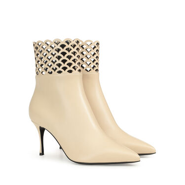 Booties Beige Mid heel: 75mm, sr Mermaid - Booties Chalk 2
