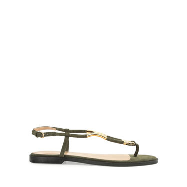 Sandals Green Flat: 5mm, Twist  - Sandals Green 2