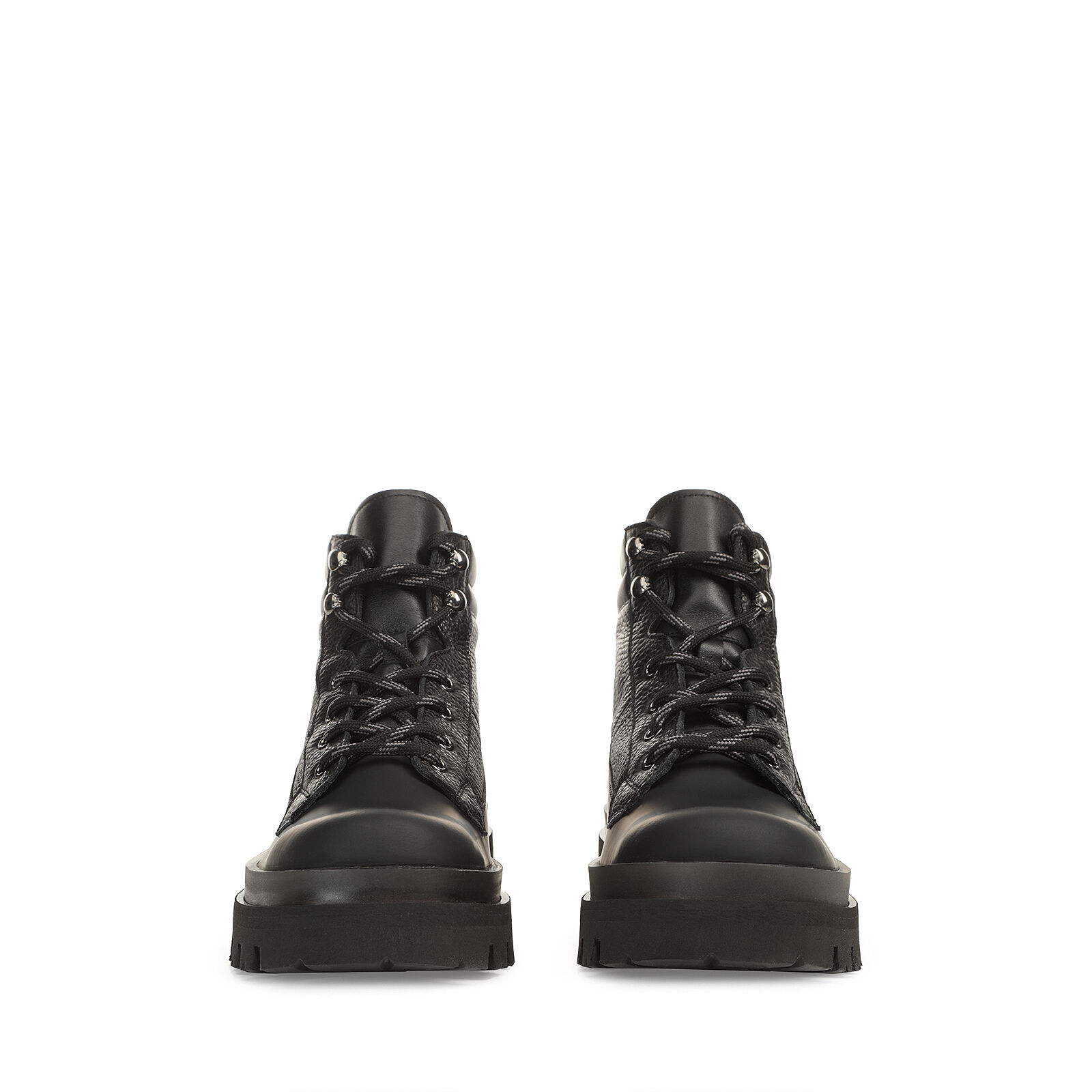 【Sergio Rossi】Urban ミドル丈 ナッパレザー ブラック 15mm Booties Black Low heel: 15mm, Sergio Urban | Sergio Rossi