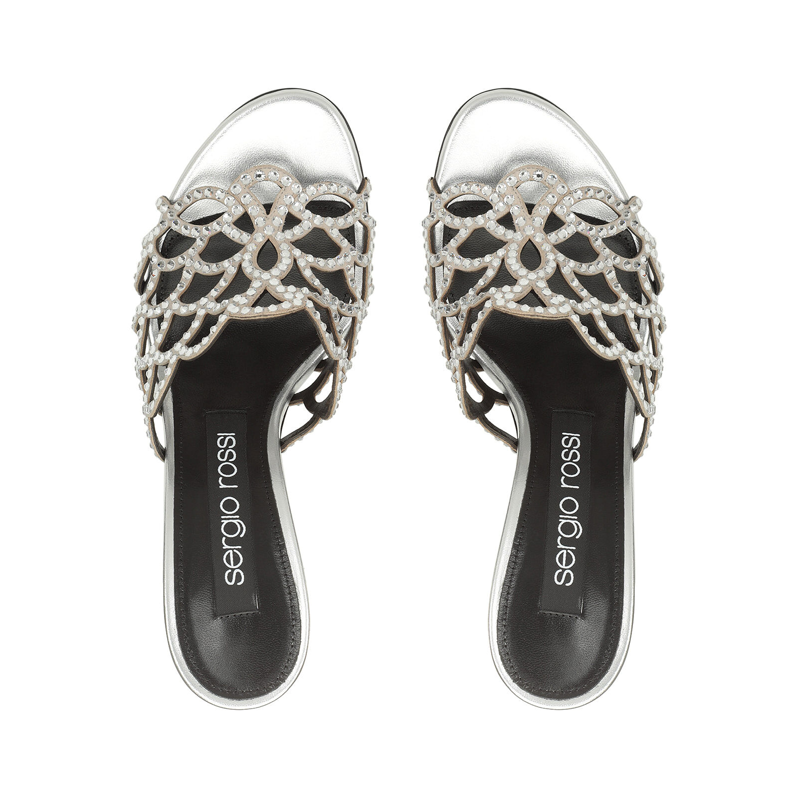 【直営店】Sergio Rossi sr Mermaid - Sandali Argento サンダル Sandals Grey High heel: 90mm, sr Mermaid - Sandals Argento