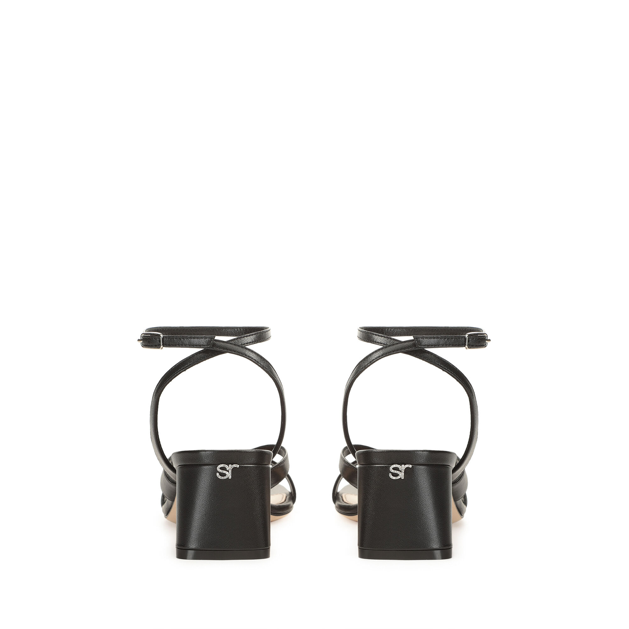 ★SS25newcollection★Sergio Rossi★sr Pilier-Sandals Black Sandals Black Mid heel: 50mm, sr Pilier - Sandals Black