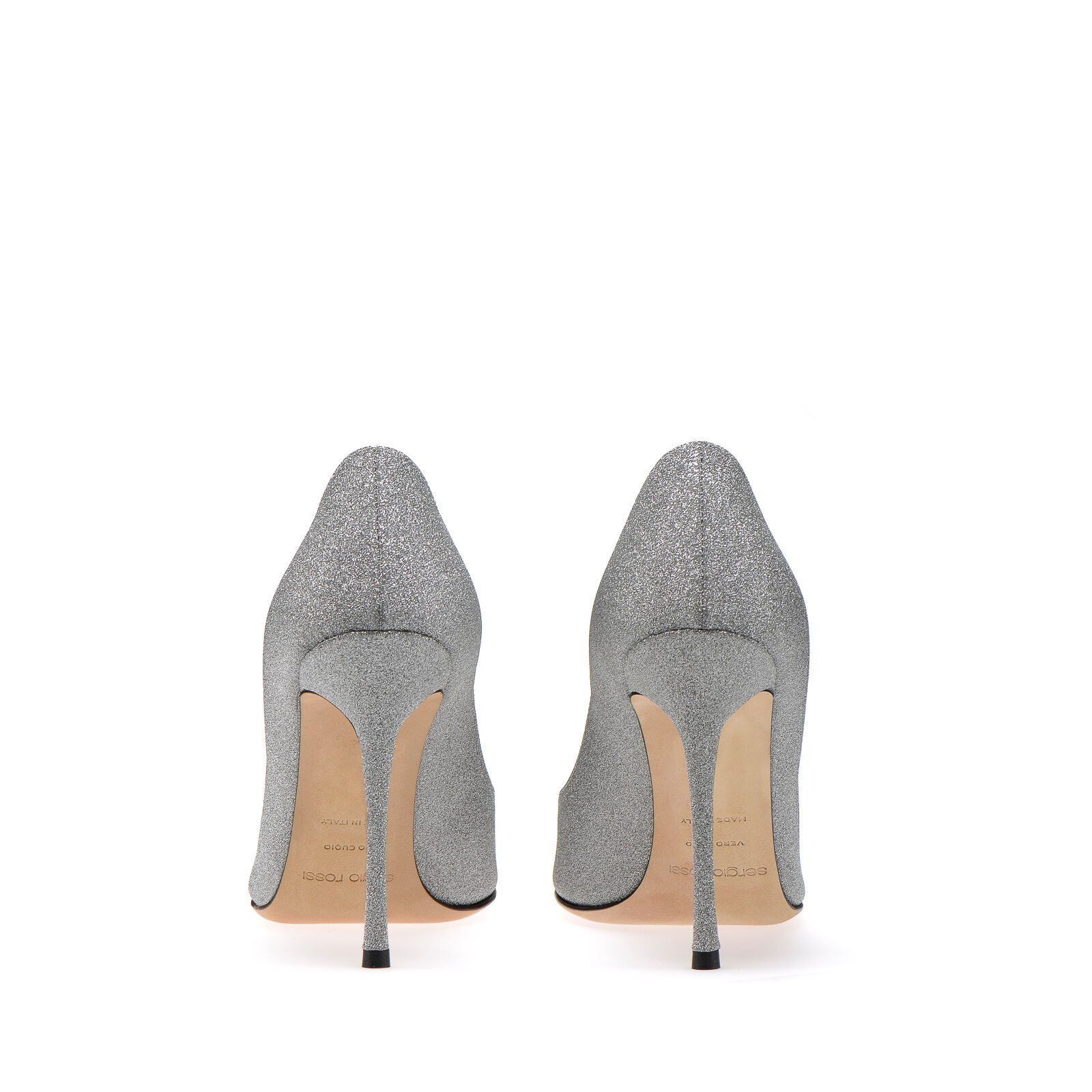直営店☆SergioRossi☆Godiva シルバー&メッシュ パンプス/90mm パンプス メタリック ヒールの高さ: 90mm, Godiva | Sergio Rossi