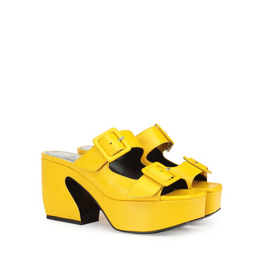 Sandals Yellow Low heel: 45mm, SI ROSSI - Sandals Mimosa 2