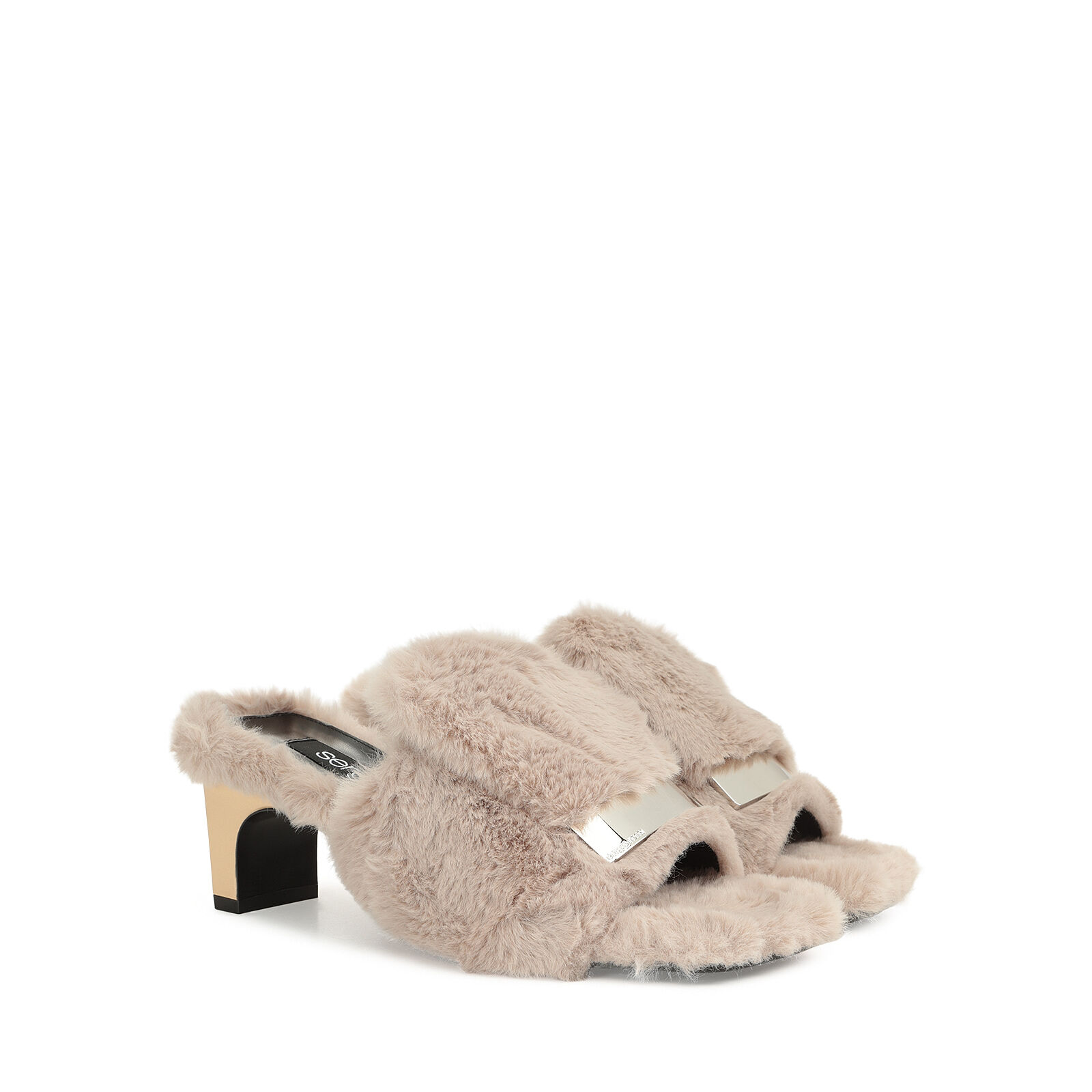Sandali beige tacco medio top
