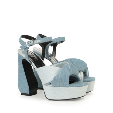 Sandals Blue High heel: 90mm, SI ROSSI - Sandals Blue 2