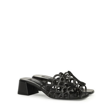 サンダル ブラック ローヒール: 45mm, sr Mermaid - Sandals Black 2