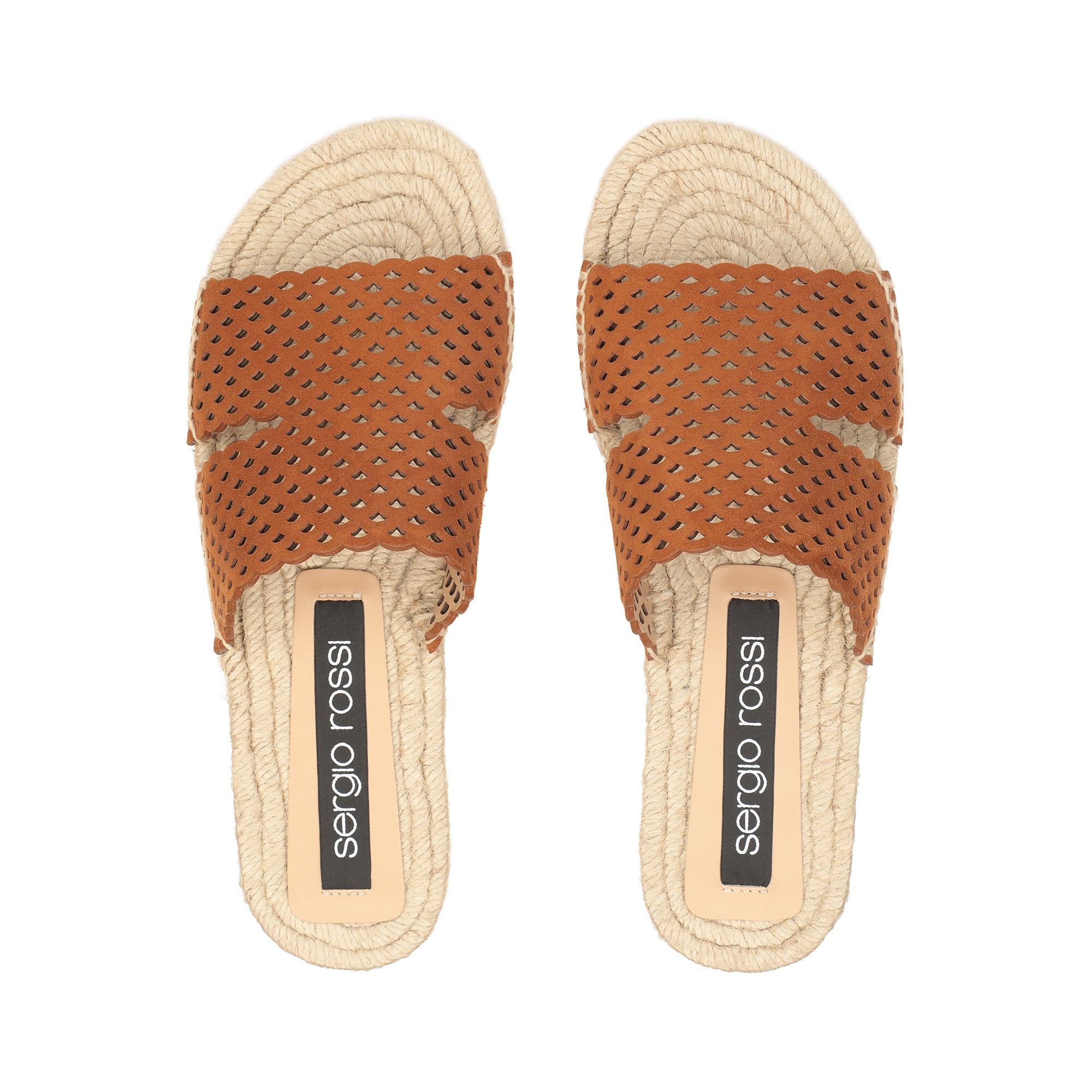 上品★SS25★Sergio Rossi★sr Mermaid-Sandals Macadamia Flat sandals Brown Flat: 10mm, sr Micro Mermaid - Flat