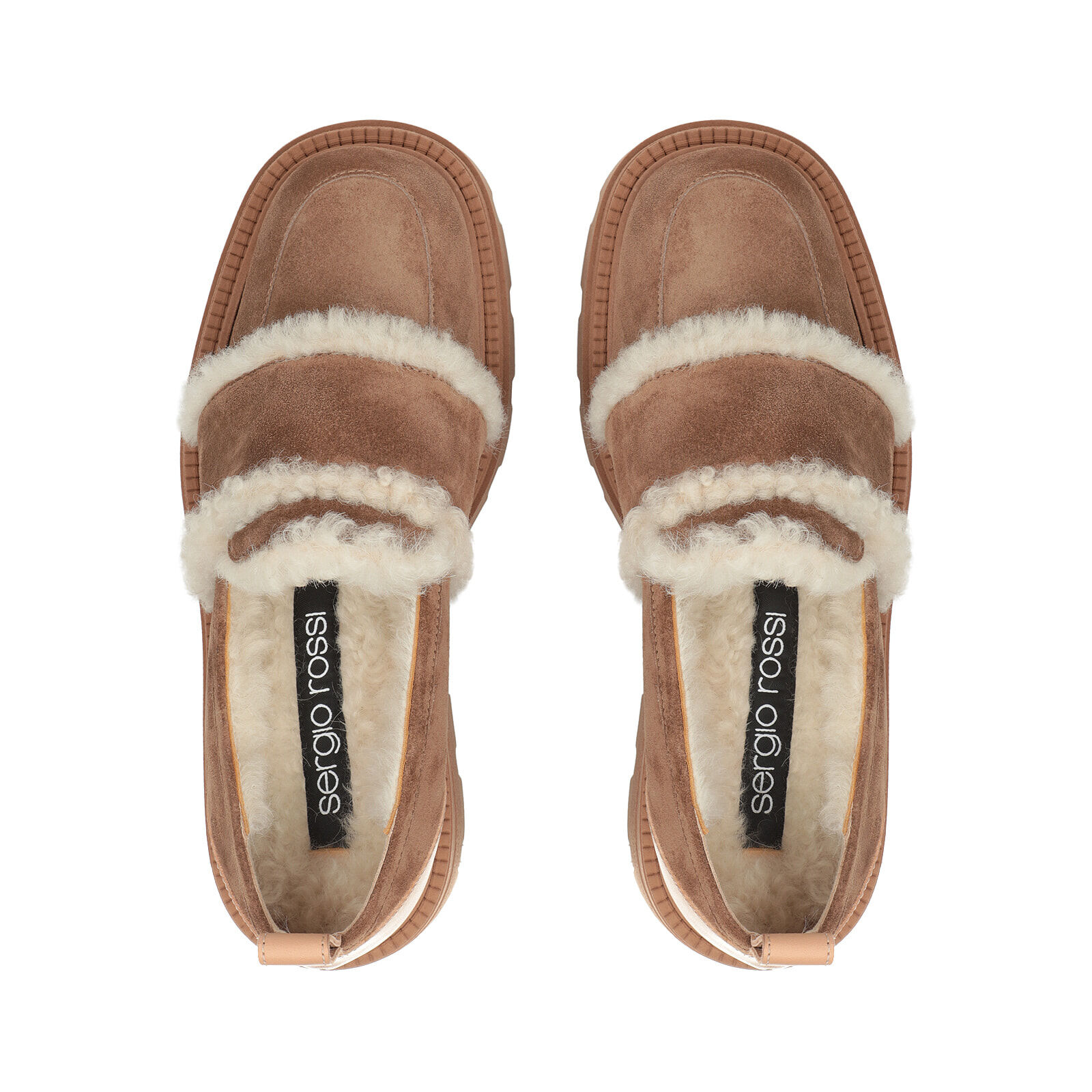 ローファー beige ローヒール: 25mm, sr Milla Ski - Loafers Noisette | Sergio Rossi