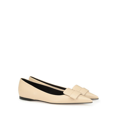 Ballerinas Beige Flat: 10mm, sr1 - Ballerinas Chalk 2