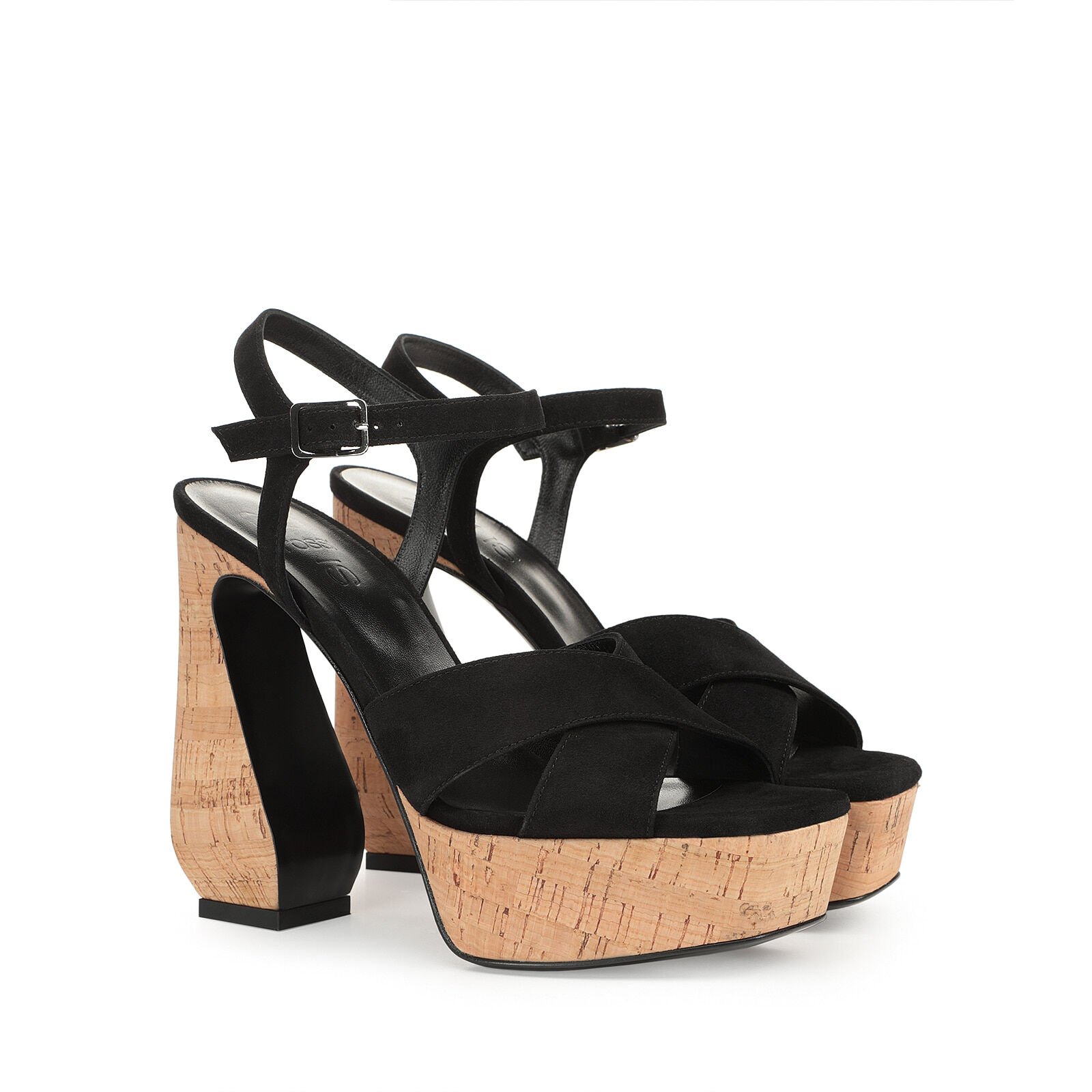 Sandals Black High heel 90mm SI ROSSI Sandals Black Sergio Rossi