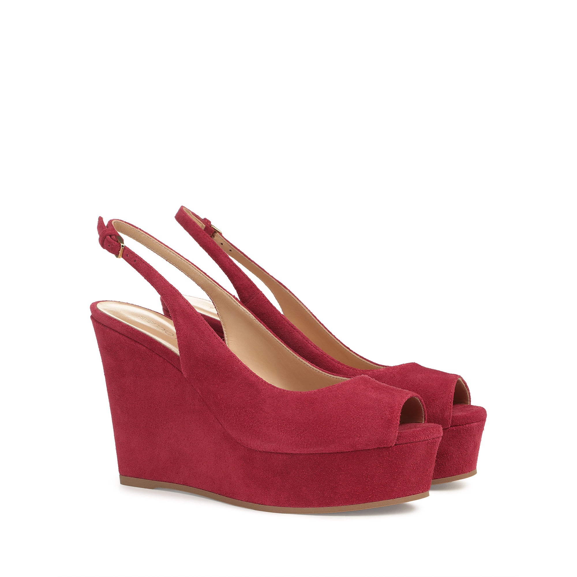 Wedges Pink Mid heel: 75mm, sr Pantelleria - Wedges Fragola