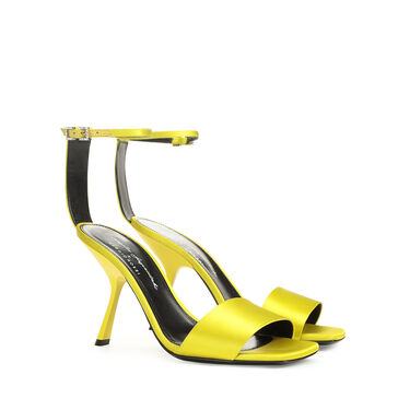 Sandales Jaune Talon haut: 100mm, Evangelie  - Sandals Citron 2