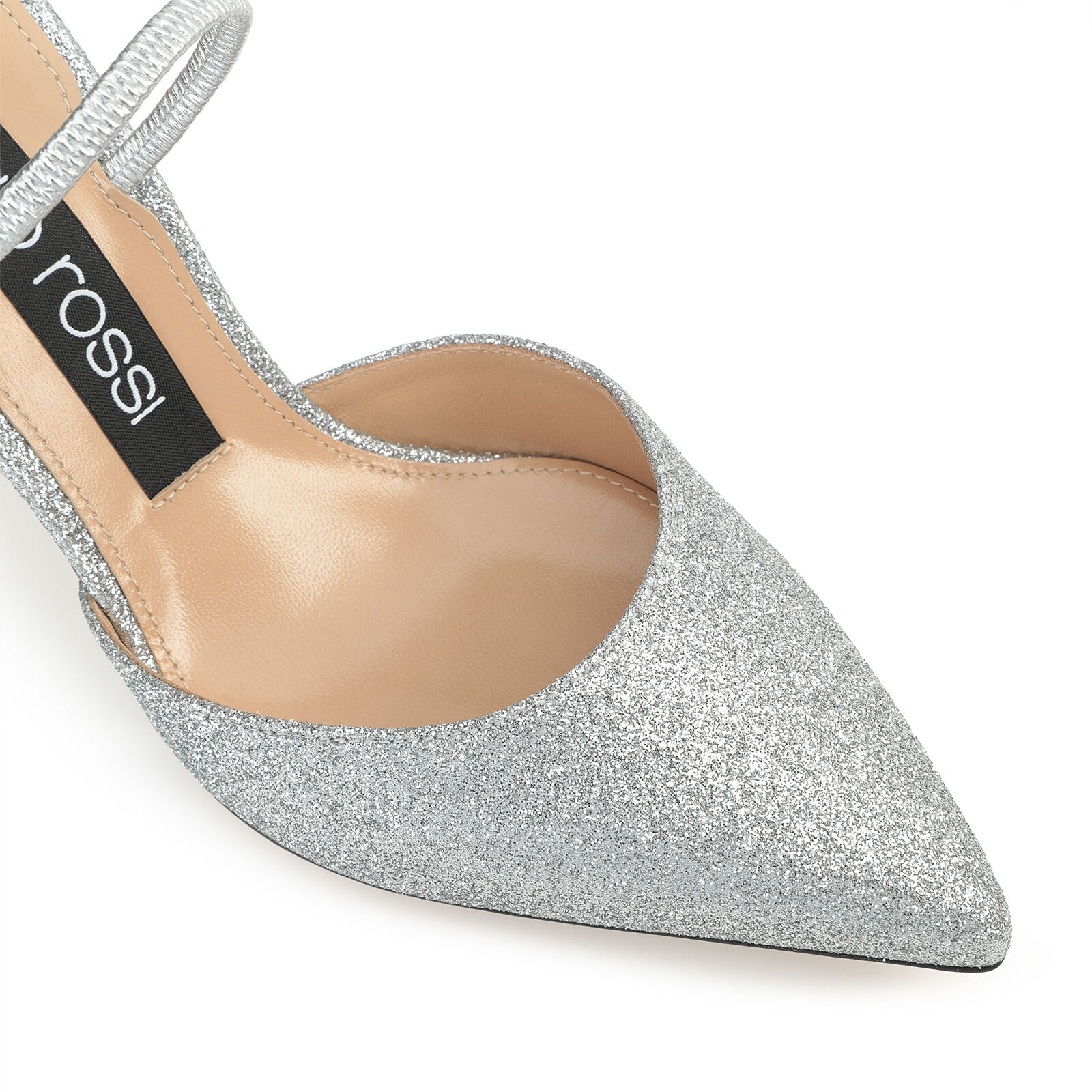 パンプス SERGIO ROSSI GODIVA SLINGBACK SILVER HH 75 Slingbacks Grey Mid heel: 75mm, Godiva - Slingbacks Argento