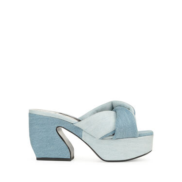 Sandalen Blau Niedriger Absätze: 45mm, SI ROSSI - Sandals Blue 2