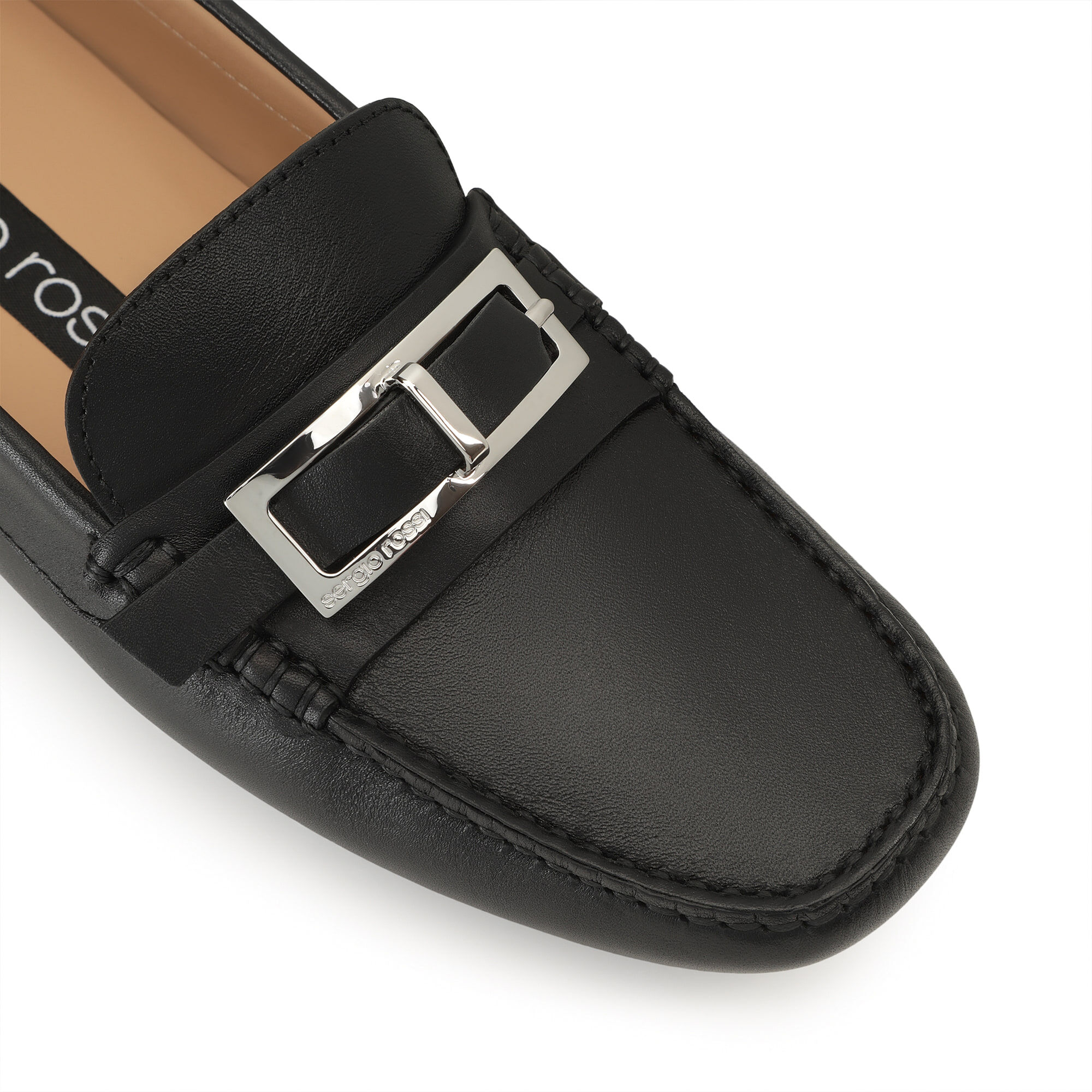 送料関税込★Sergio Rossi Flat Loafers Loafers Brown Flat: 10mm, sr Nora - Loafers Garam | Sergio Rossi