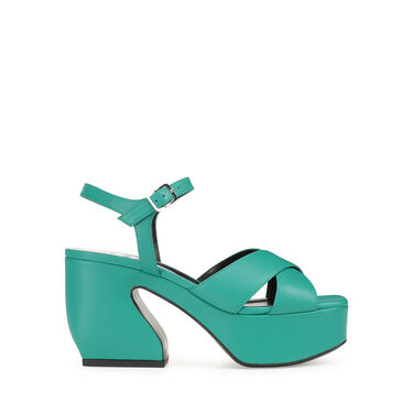 Sandals Green Low heel: 45mm, SI ROSSI - Sandals Kentia 2