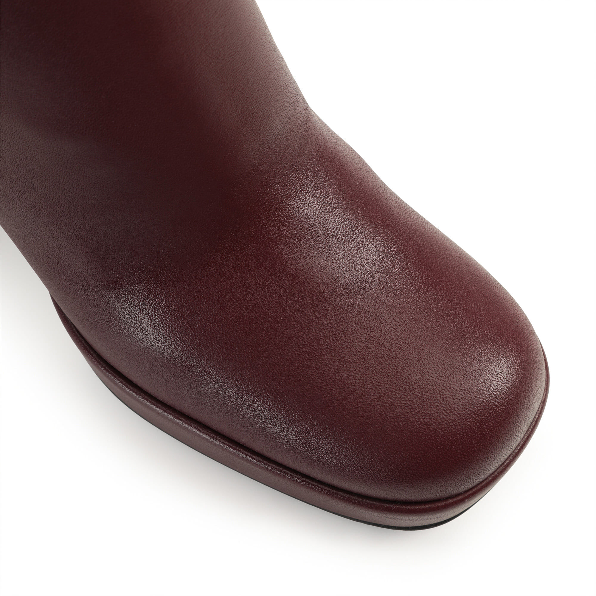 Red mid heel boots shop