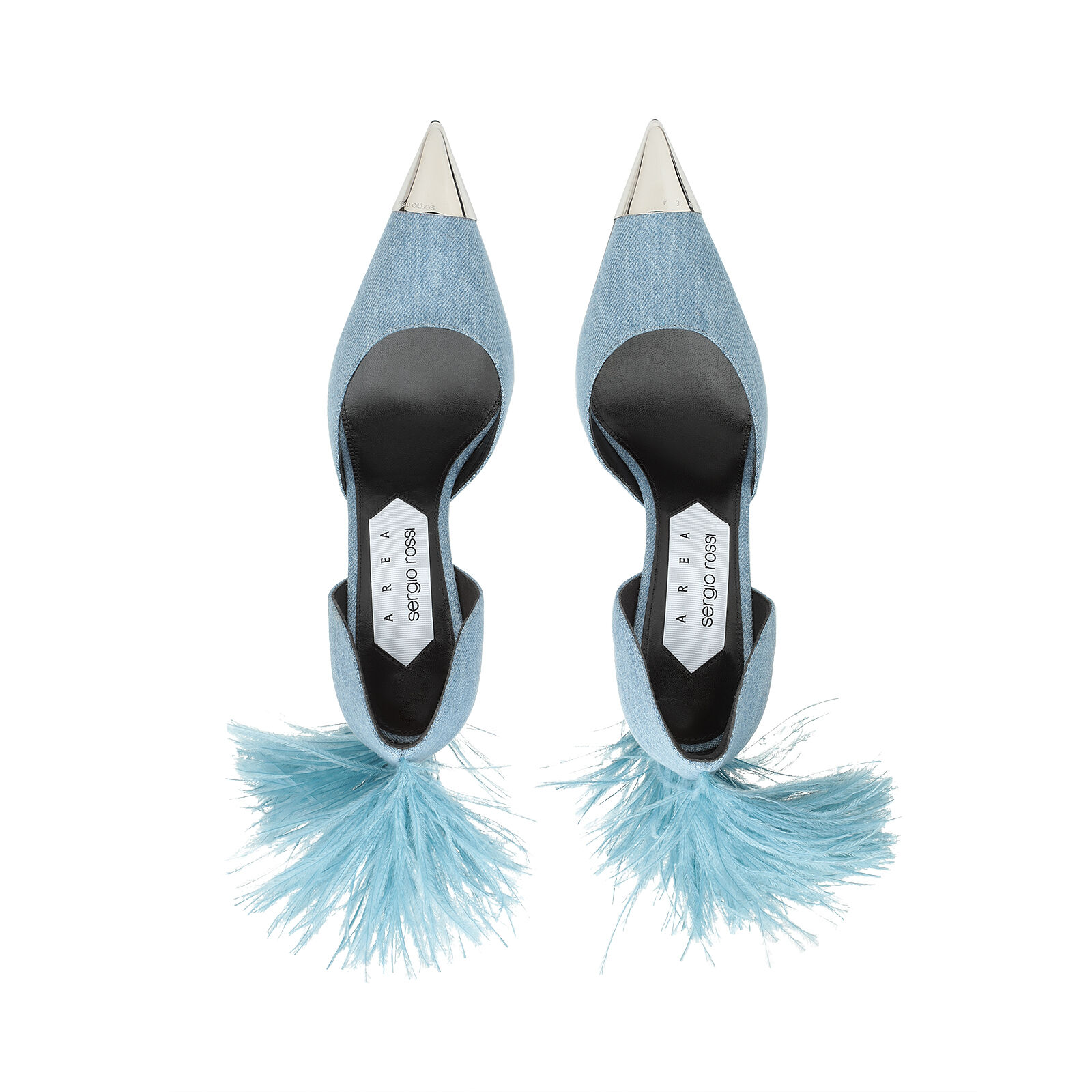 パンプス Sergio Rossi New Secret Cosmic Silk Sasso 75mm Pumps Blue High heel: 95mm, Amazona | Sergio Rossi