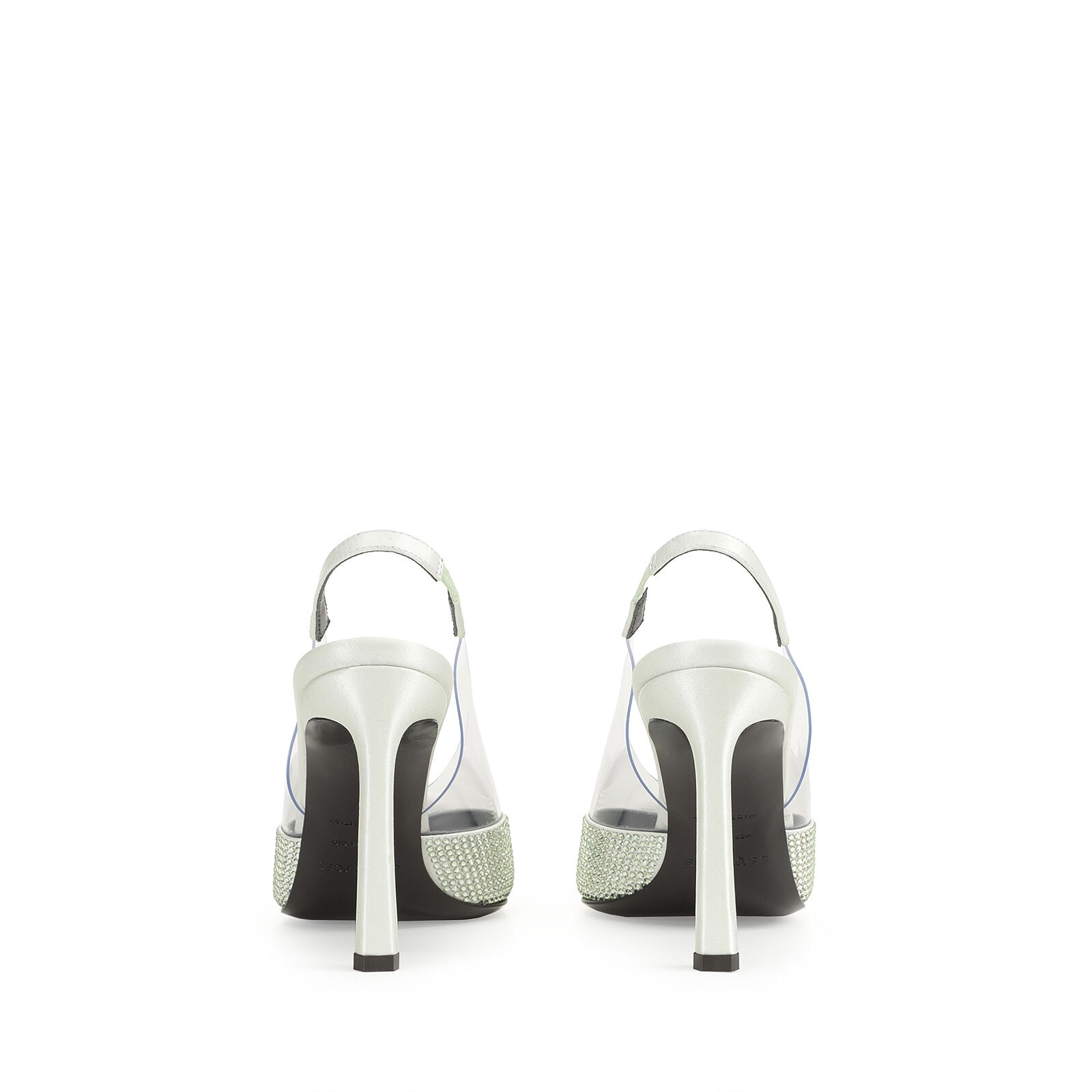Slingbacks Green High heel: 95mm, Evangelie - Slingbacks