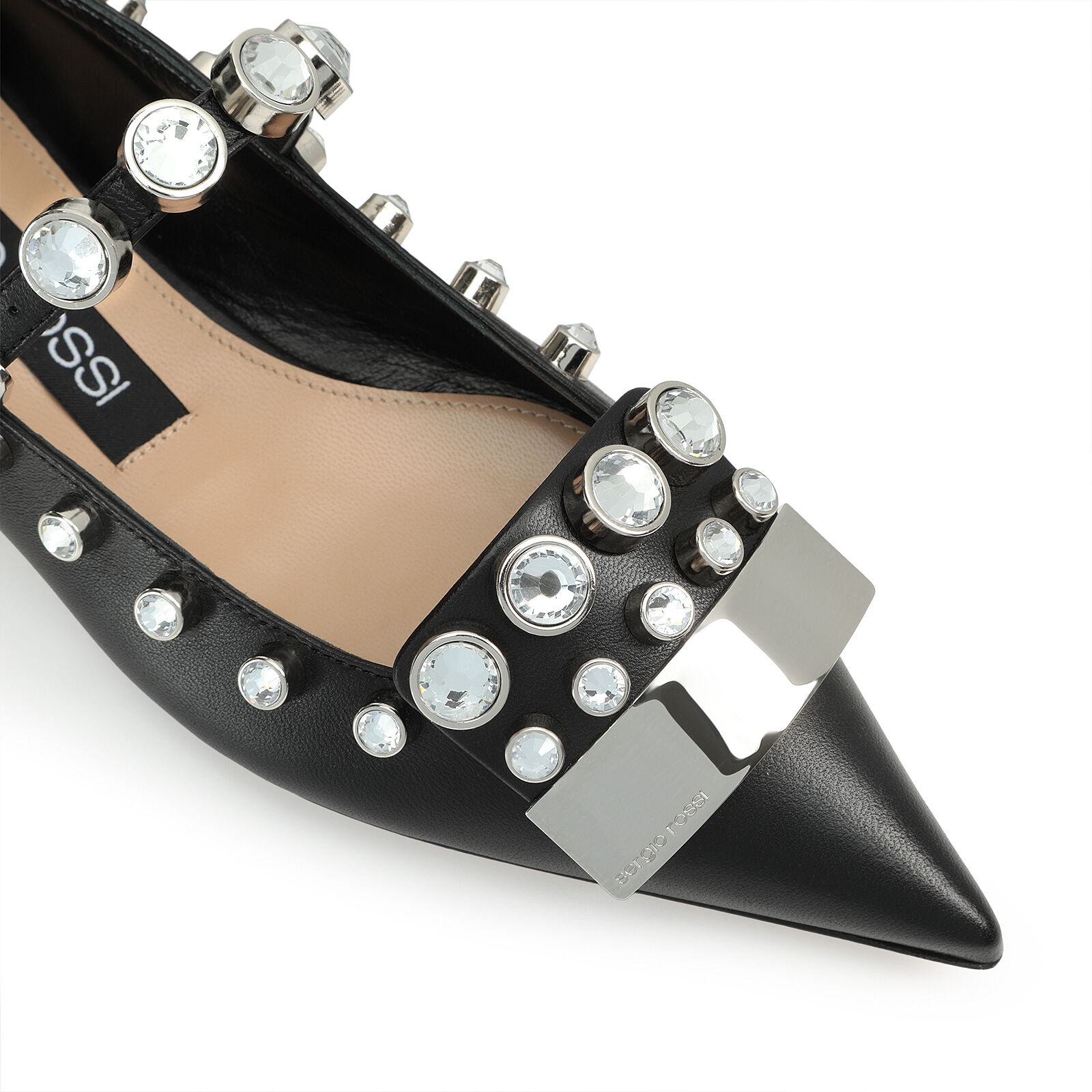 ブラック Woman トレ ヴィヴィエ パテントレザー ストラップ バレリーナ RVW54041600D1P42B999 | Roger Vivier