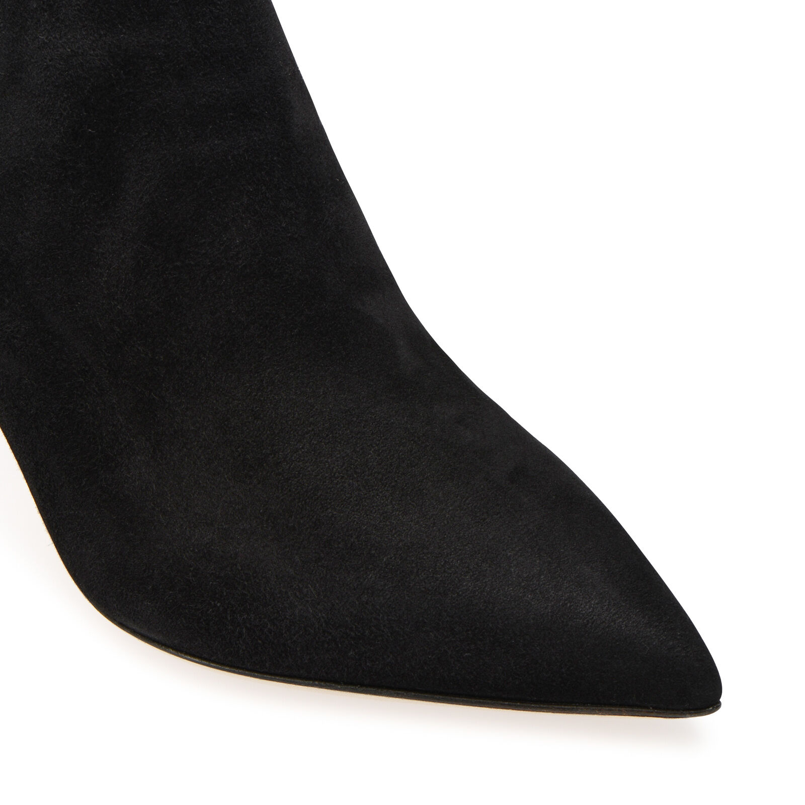 Stivali camoscio nero tacco medio hot sale