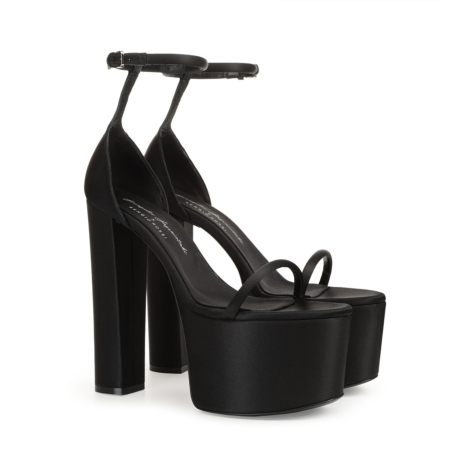 Sandals Black High heel: 80mm, Evangelie | Sergio Rossi