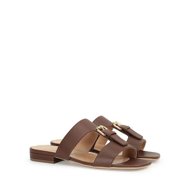 Sandals Brown Low heel: 15mm, Buckle Sandal  - Sandals Cocoa 2
