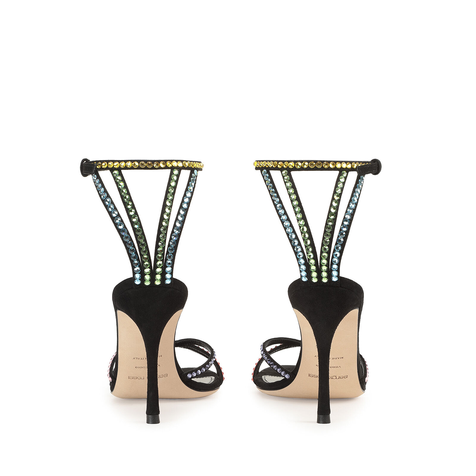サンダル ブラック ヒールの高さ: 90mm, Godiva - Sandals Black/Multicolor | Sergio Rossi
