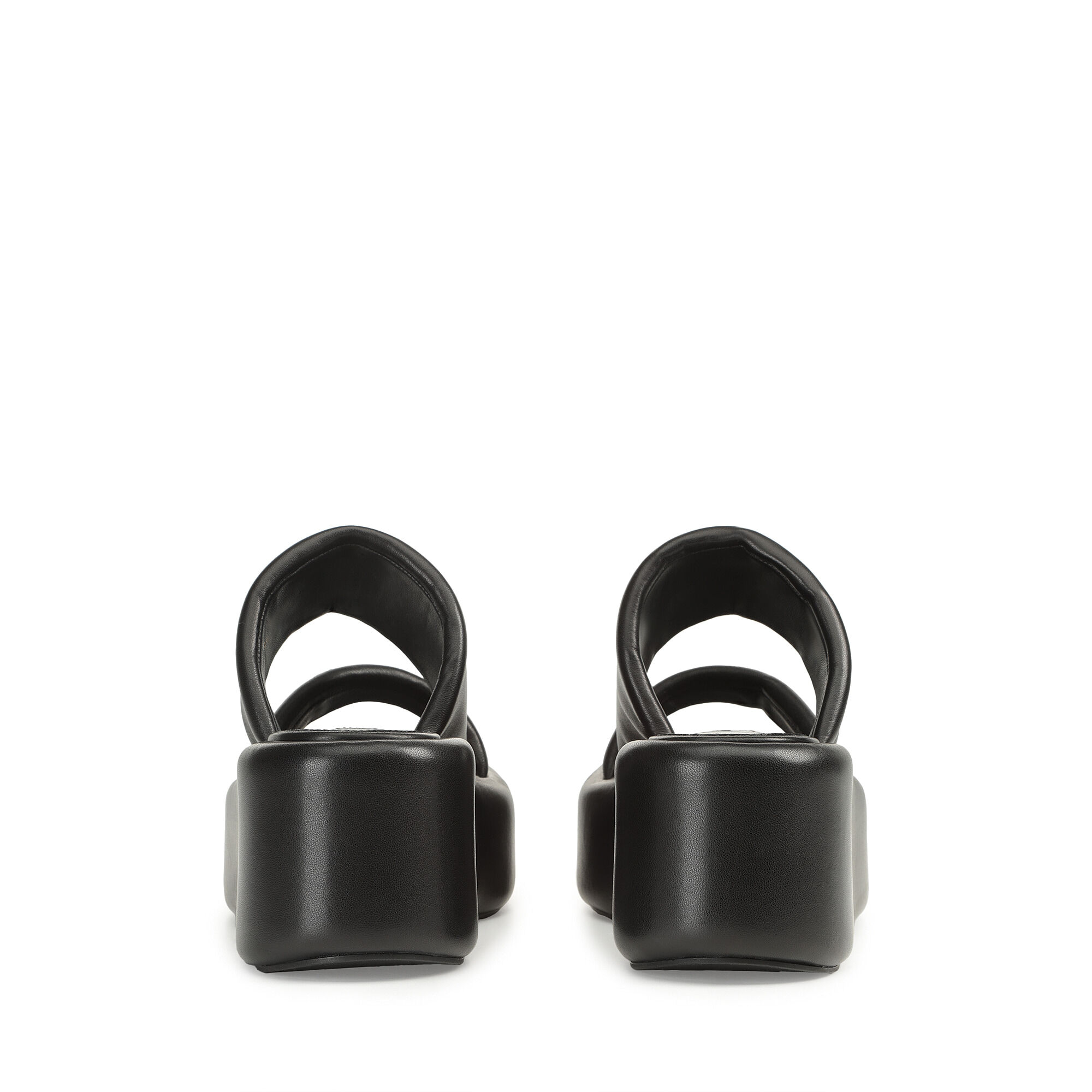 Wedges Black Flat 10mm sr Spongy Wedges Black Sergio Rossi