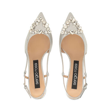 sr Godiva Precious - Slingbacks Silver, 3