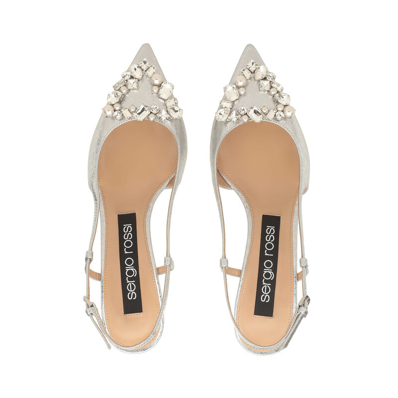 sr Godiva Precious - Slingbacks Silver