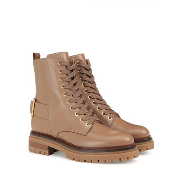 Bottines beige Petit talon: 15mm, Biker Prince - Noisette 2