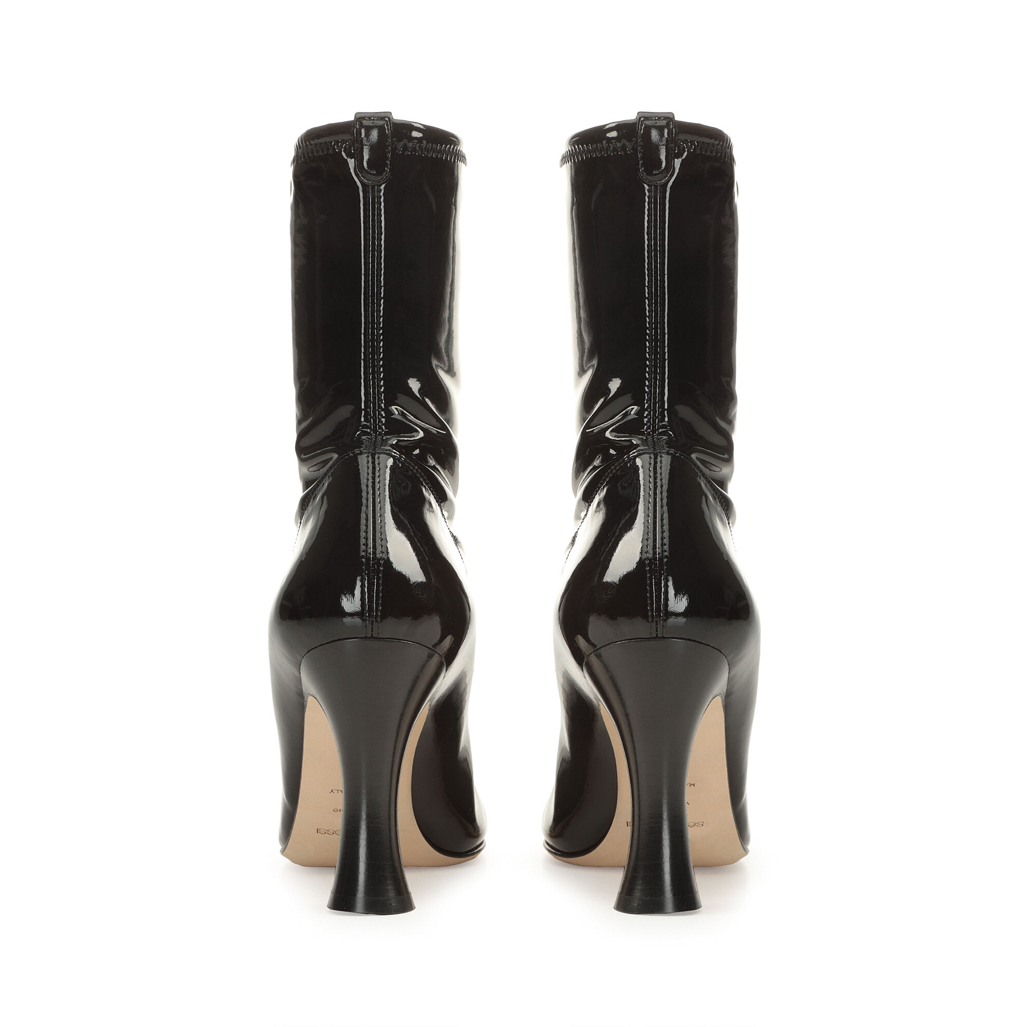直営店☆SergioRossi☆ Sr Tara ストレッチ ヒールブーティ/90mm ブーティ ブラック ハイヒール: 90mm, sr Tara - Booties Black