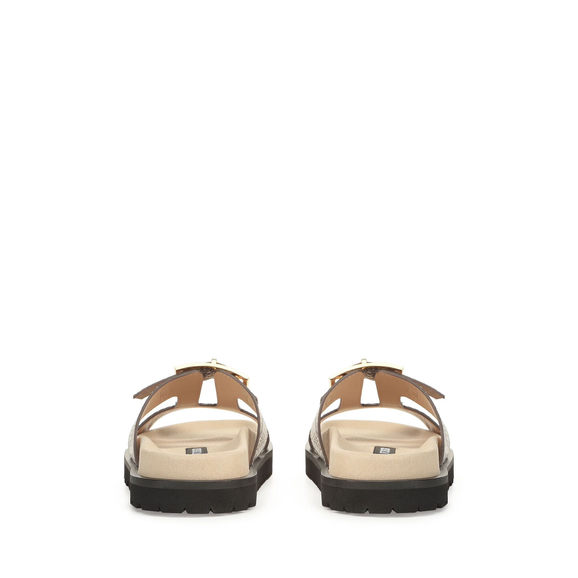 【直営店】Sergio Rossi sr Nora Flat sandals Roccia サンダル サンダル グレー フラット, sr Nora - Flat sandals Roccia