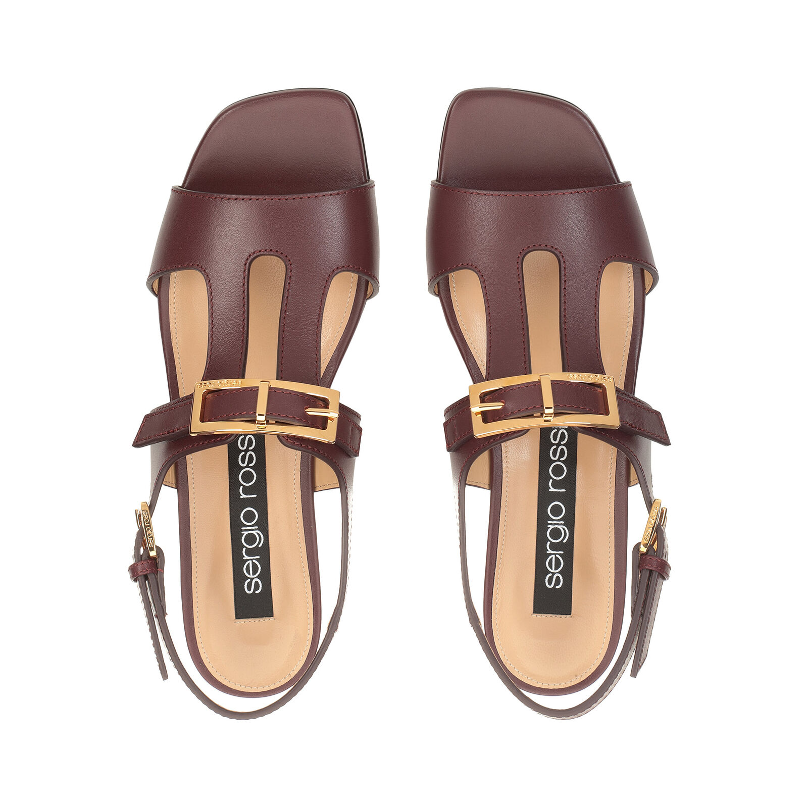 sr Nora - Flat sandals Wine, 3