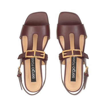 sr Nora - Flat sandals Wine, 3